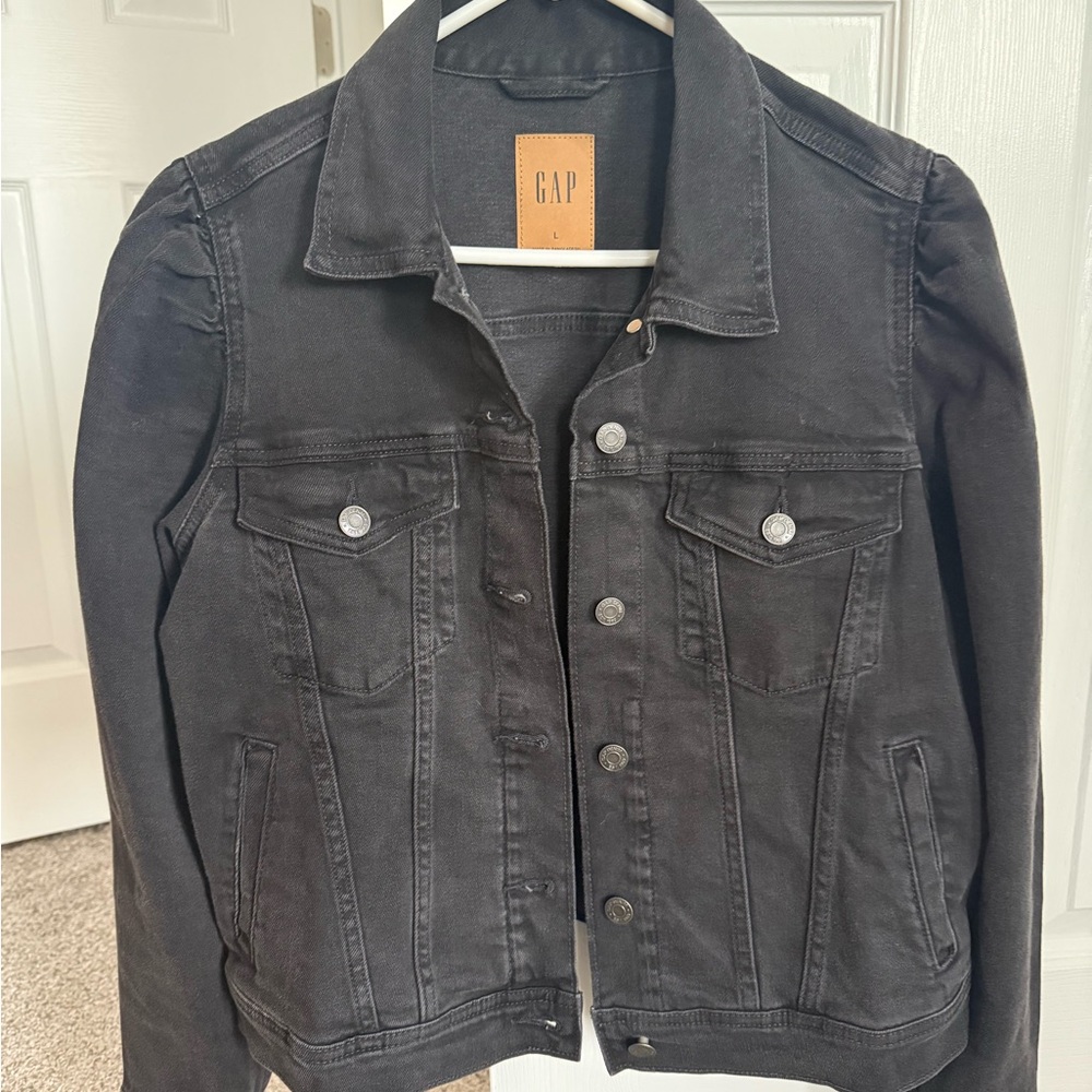 GAP Black Denim Shirt-Jacket